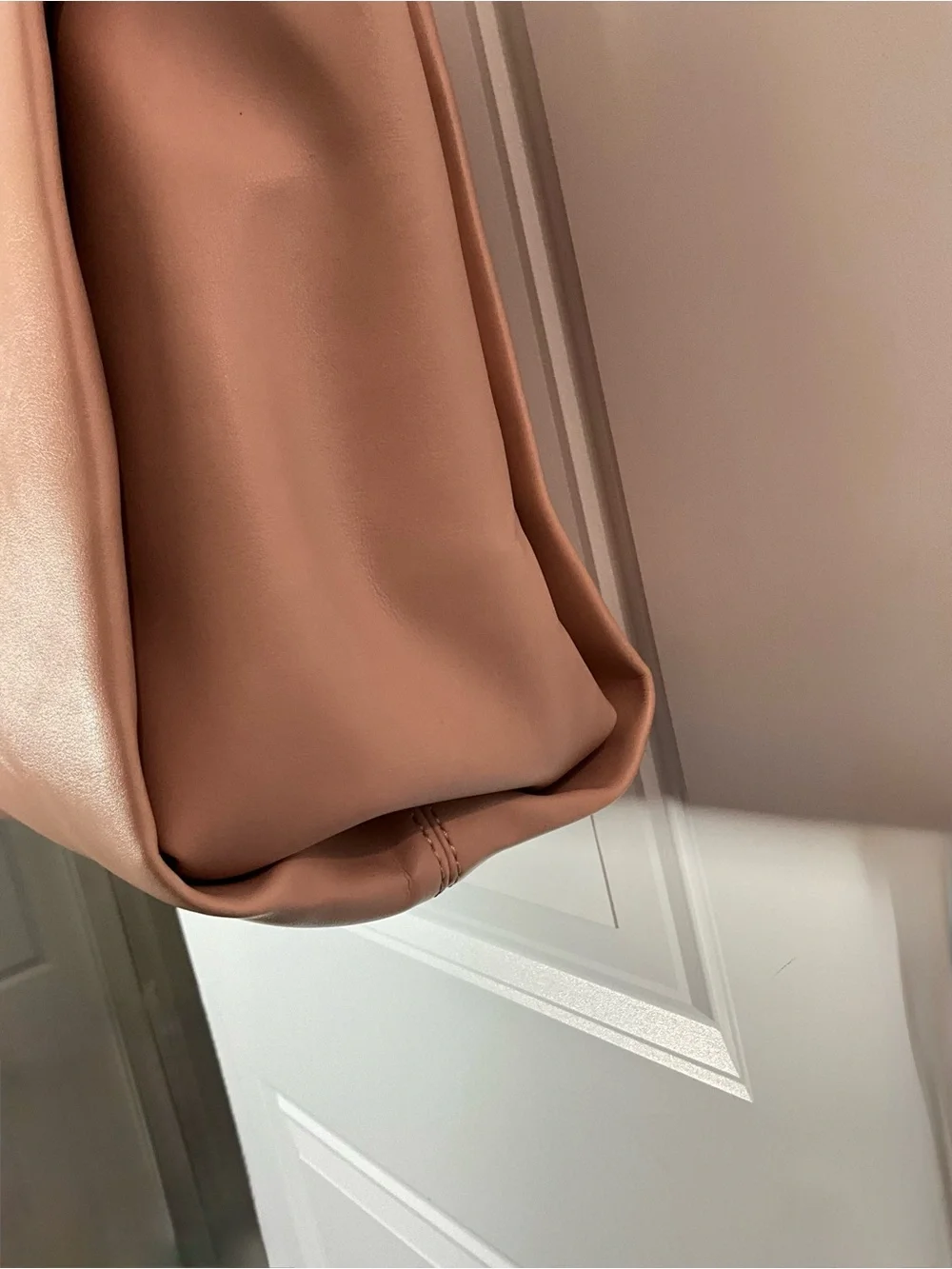 Nine West Blush Pink Faux Leather Chain Strap Tote Shoulder Handbag